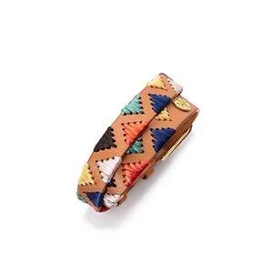 Tory Burch Raffia Double-Wrap Bracelet 💙🧡🤍